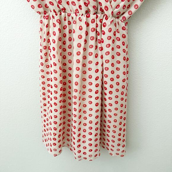 THE ADDISON PROJECT x ANTHROPOLOGIE | Collecting Dots Dress Silk Nude Red | XS - Picture 5 of 8